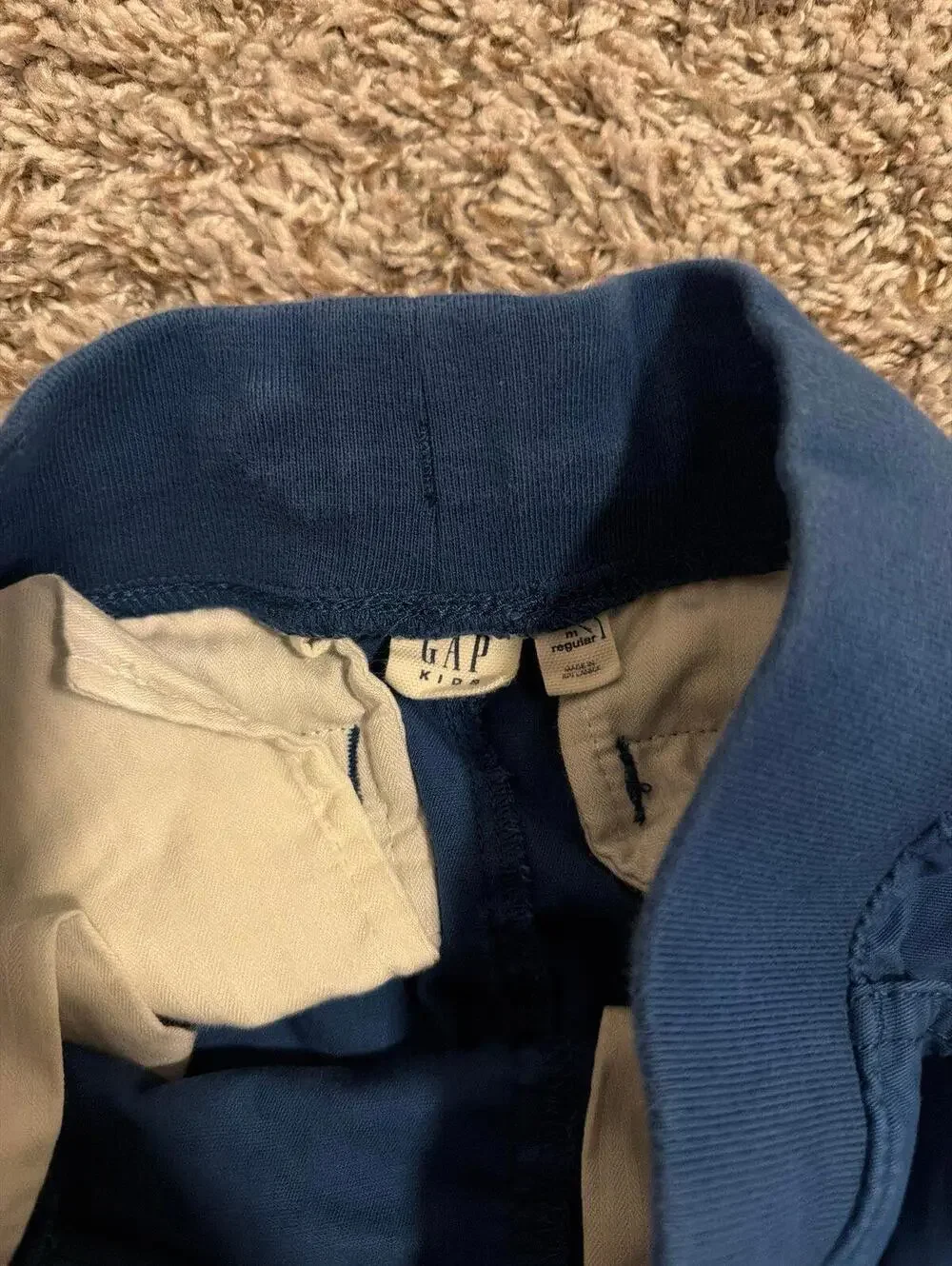 GAP Kids Boys Navy Blue Casual Straight Pants Medium